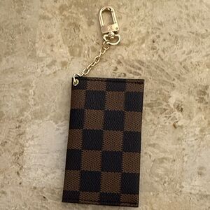 Checkered Brown and Black Key Holder